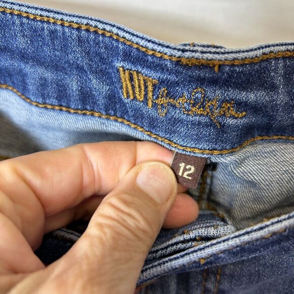 Kut From The Kloth Blue Medium Wash Mid-Rise Straight Leg Jeans Size 12 - Picture 4 of 14